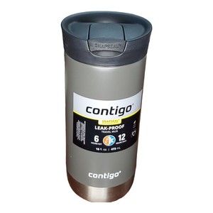 Contigo Travel Coffee Mug Stainless Steel Thermos Insulated 16 oz Gunmetal